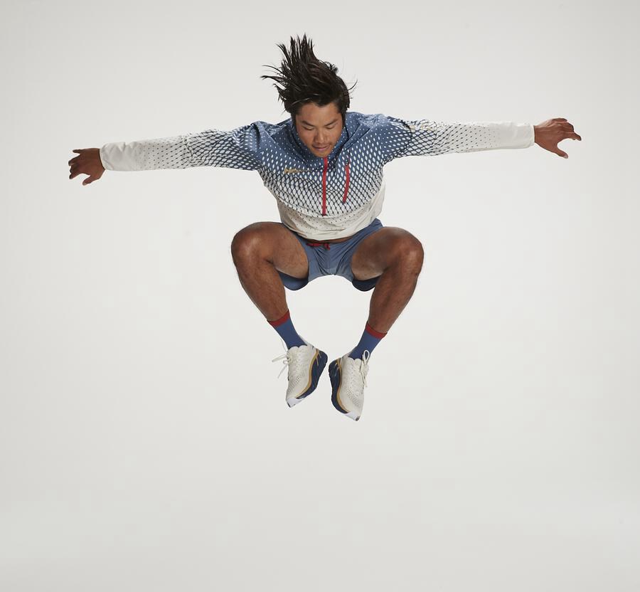 Hoka One One Mens Jackets - Wind-Resistant - Blue/White - QLTH29351